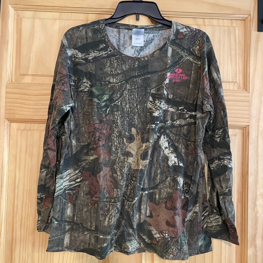 Mossy Oak Camo Shirt with Pink Accents